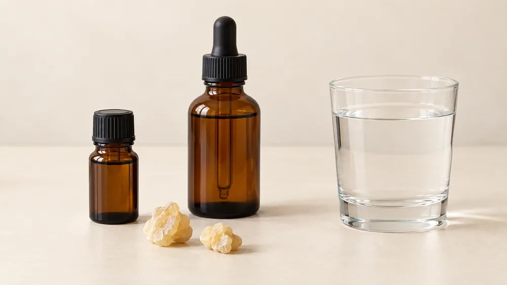 Frankincense essential oil instead of tincture in water